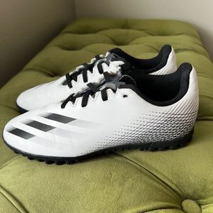 adidas X Ghosted.4 Soccer Shoe White Black Boys Size Youth 3Y